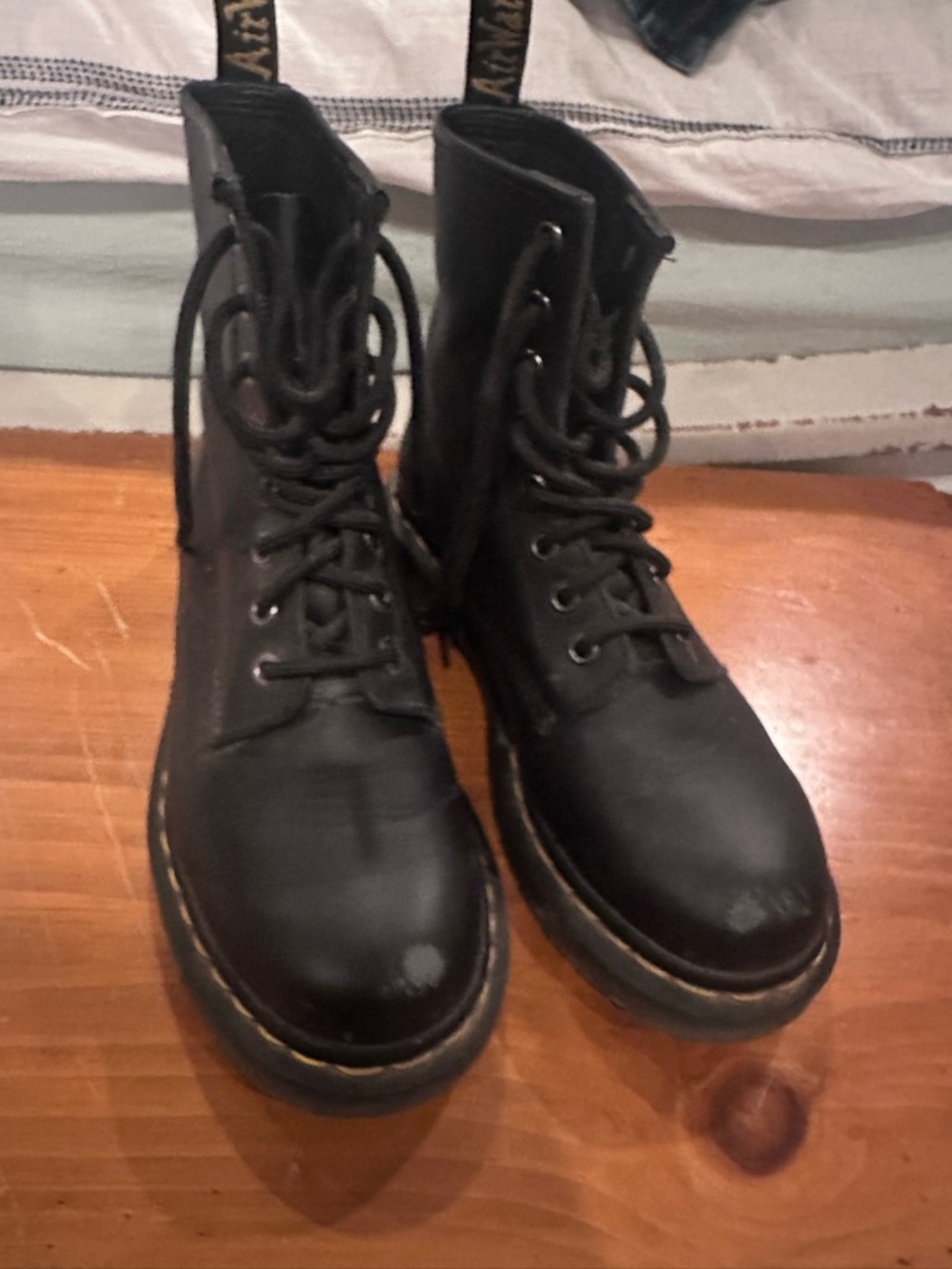 Dr. Martens Black Leather Lace-Up Boots